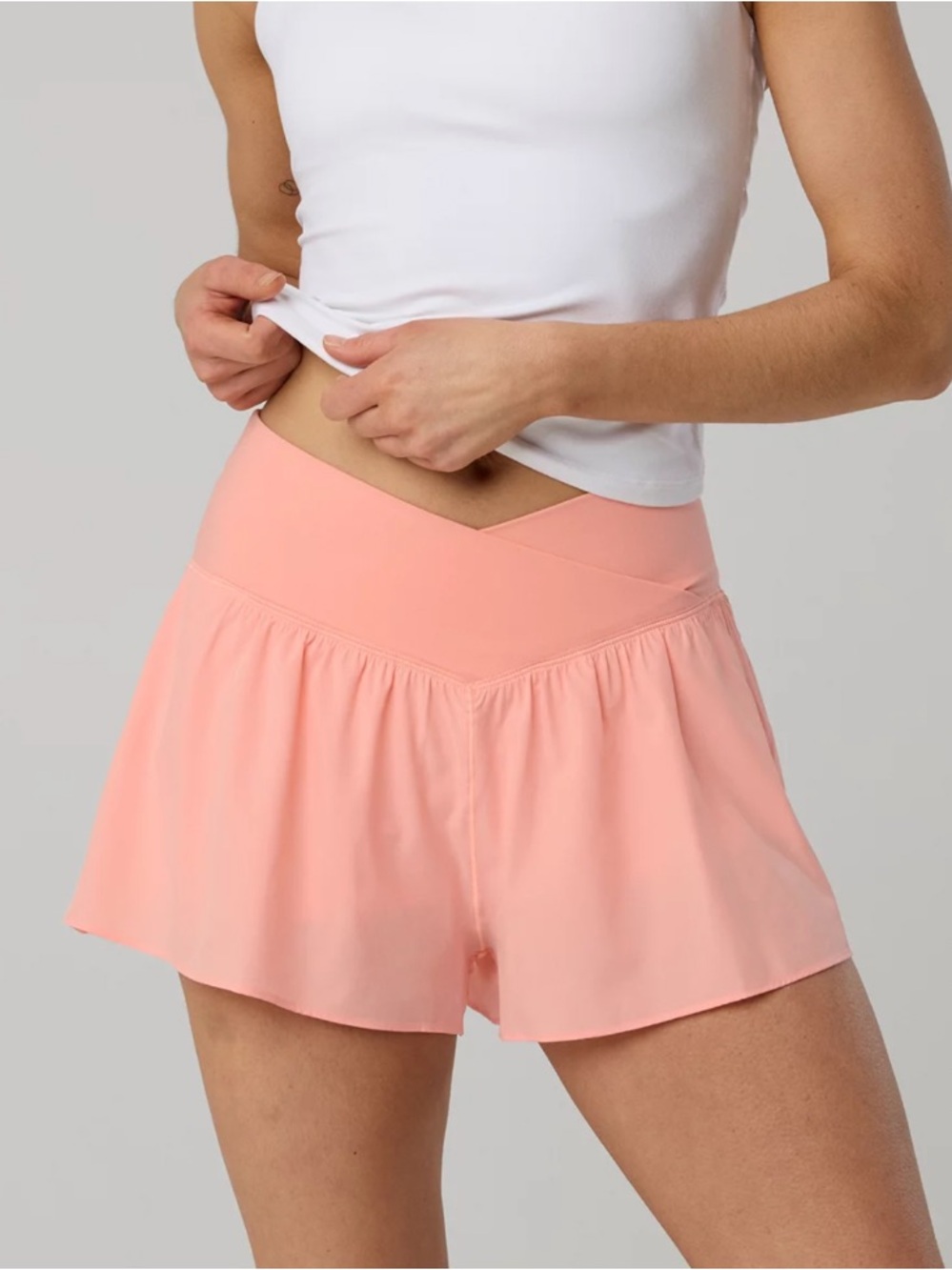 OFFLINE By Aerie Real Me Crossover Flowy Short in Pink Peach